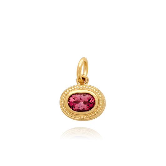 RED TOURMALINE BEZEL PENDANT - ENGRAVED .80CT (Copy)