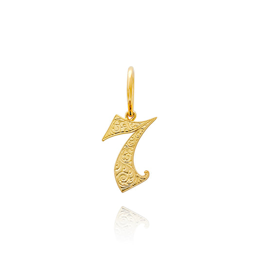 Engraved Numbers Pendant - Classic